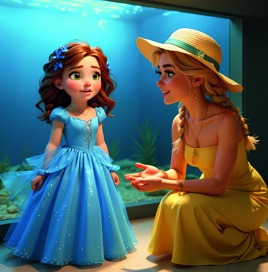 Colorful aquarium creatures